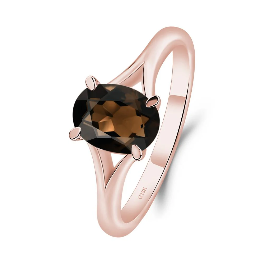 Smoky Quartz Solitaire Promise Ring - Image 6