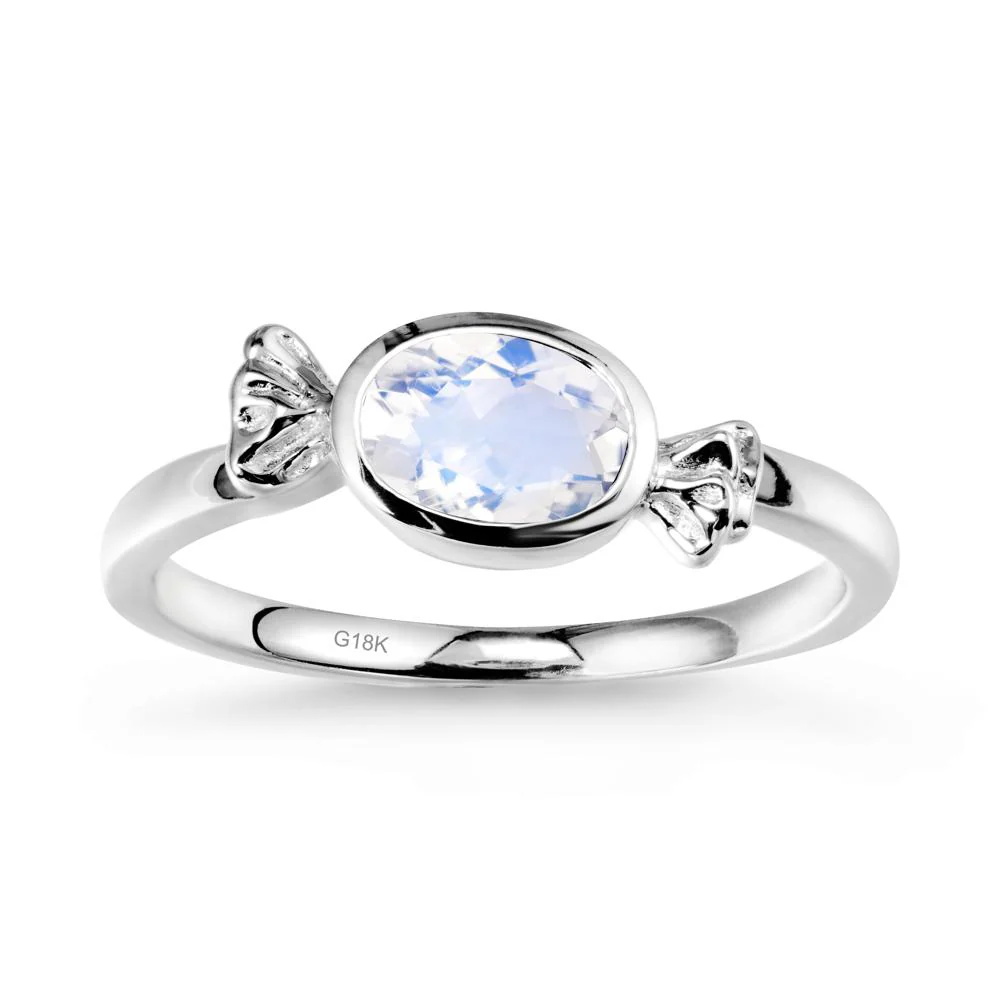 Oval Solitaire Moonstone Halloween Ring - Image 6