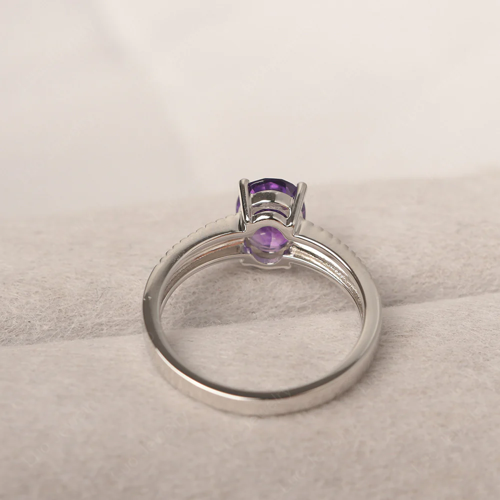 Amethyst Chevron Ring - Image 3