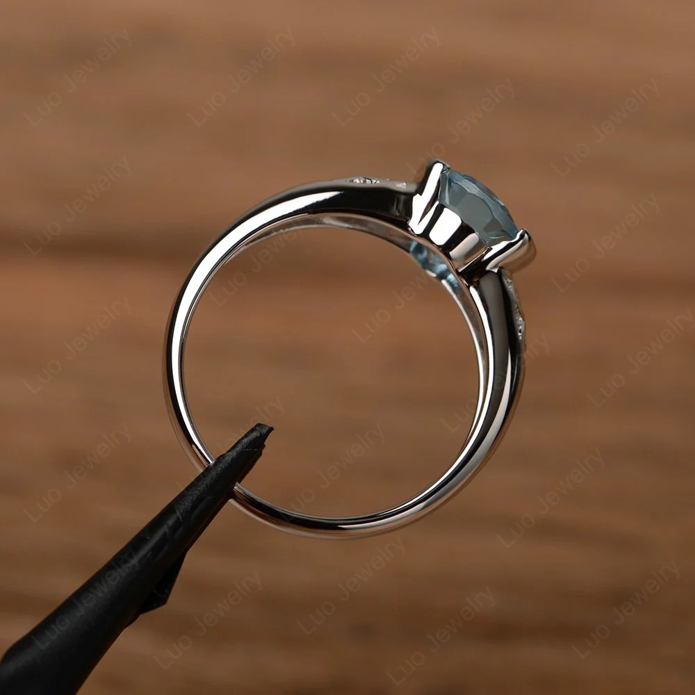 Butterfly Swiss Blue Topaz Ring - Image 3