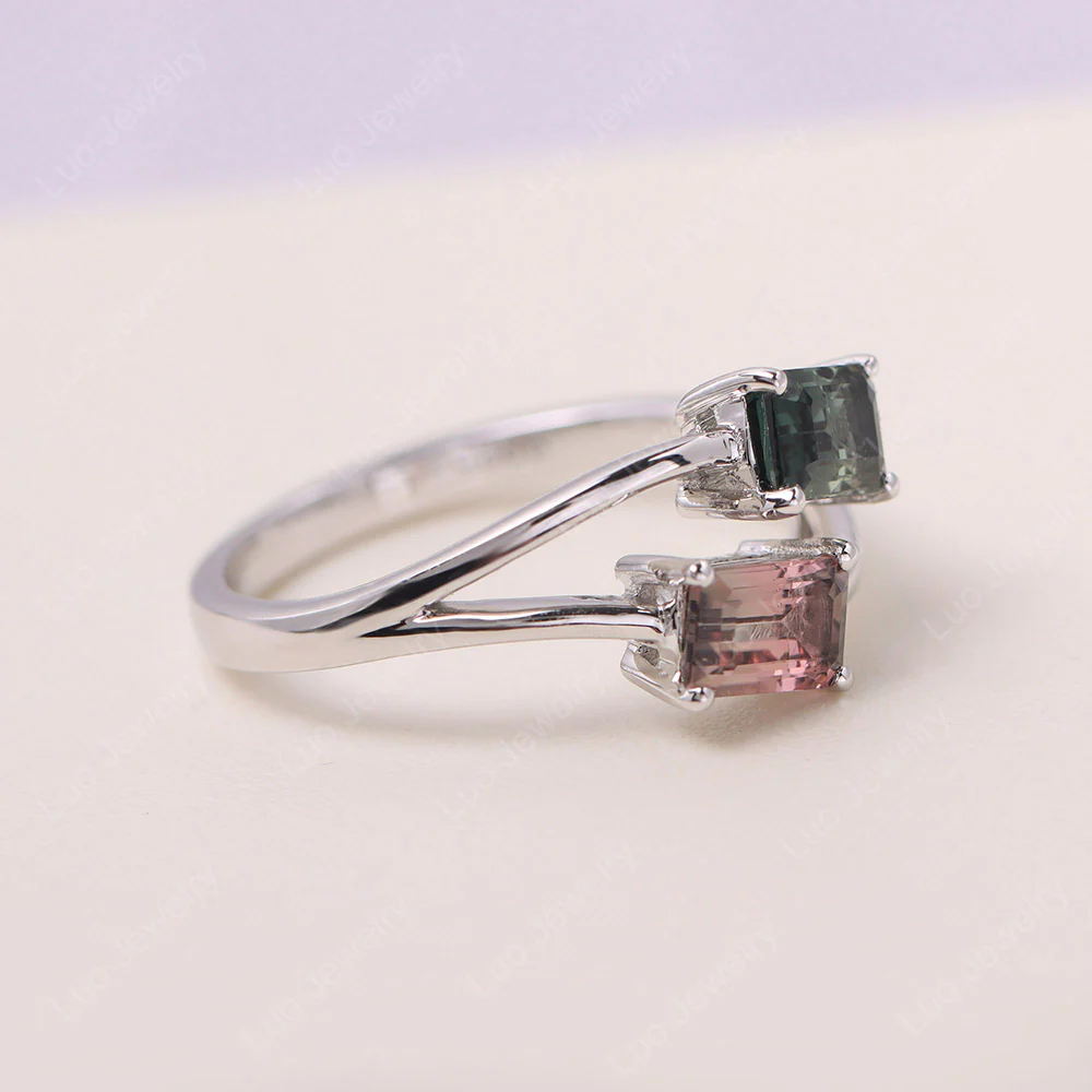 Parallel Lines Toi et Moi Tourmaline Ring - Image 2