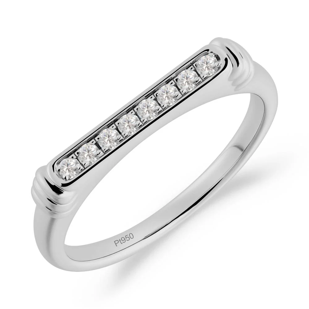 Pave Cubic Zirconia Bar Setting Ring - Image 2