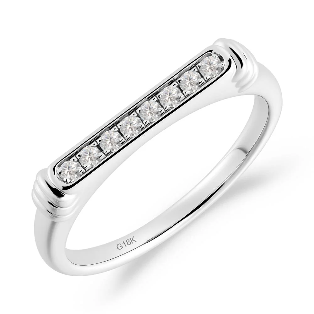 Pave Cubic Zirconia Bar Setting Ring - Image 5