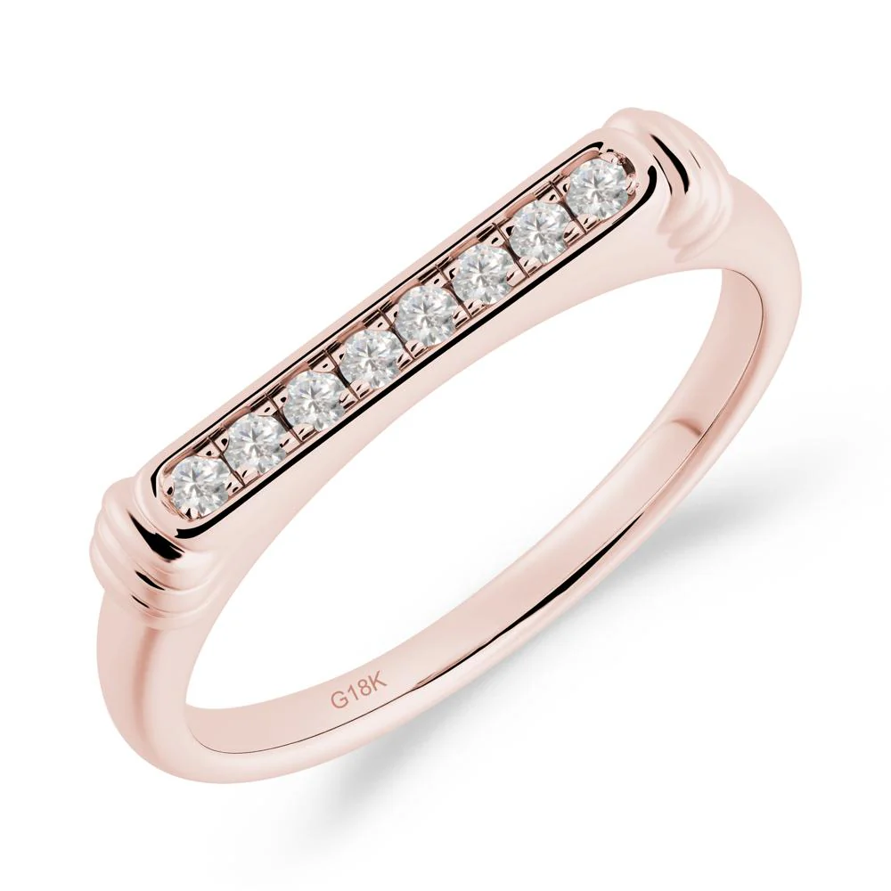 Pave Cubic Zirconia Bar Setting Ring - Image 8