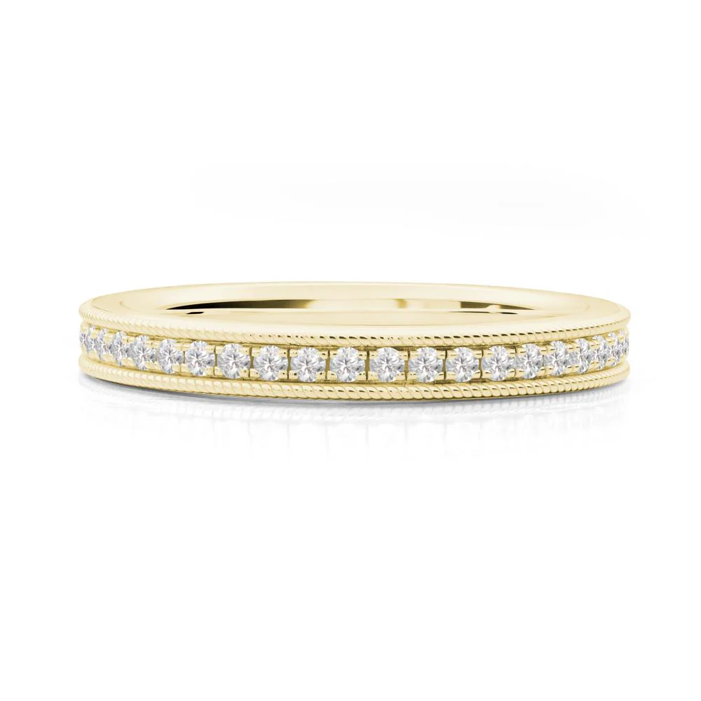 Pave Moissanite Eternity Ring - Image 6