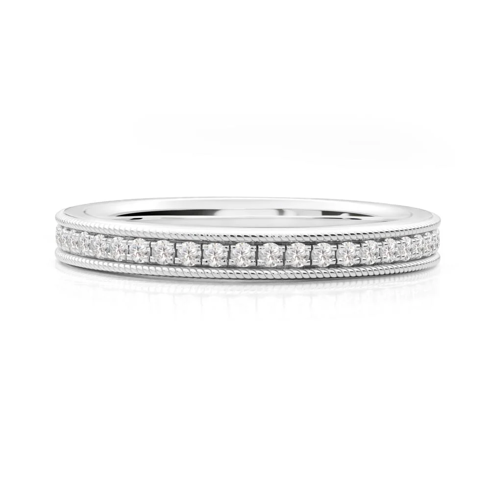 Pave Moissanite Eternity Ring - Image 7