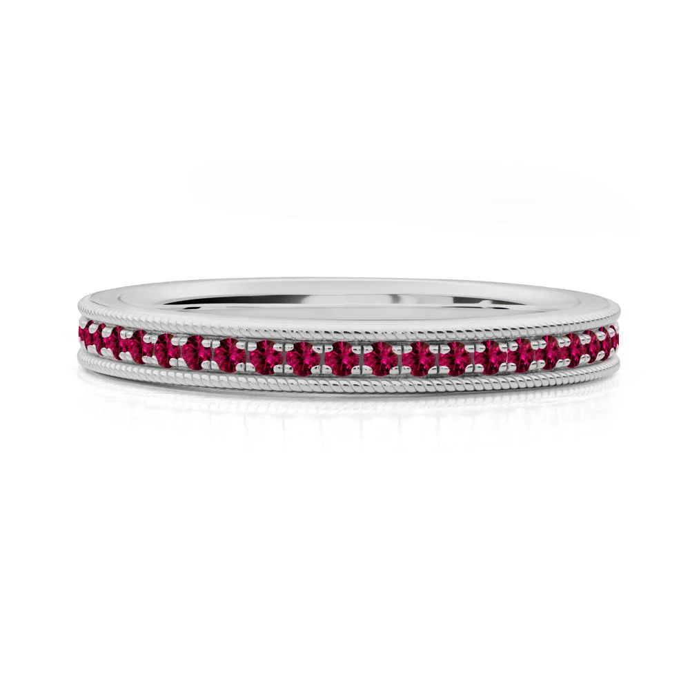Pave Ruby Eternity Ring
