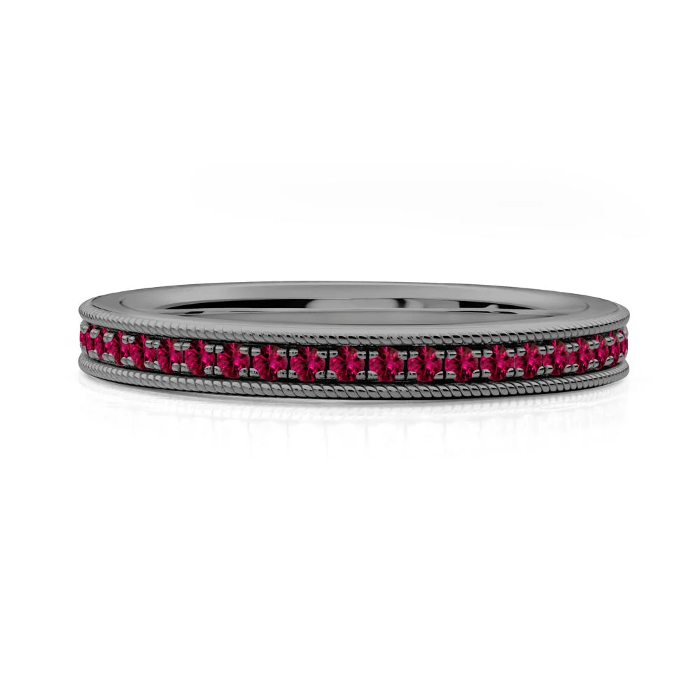 Pave Ruby Eternity Ring - Image 5