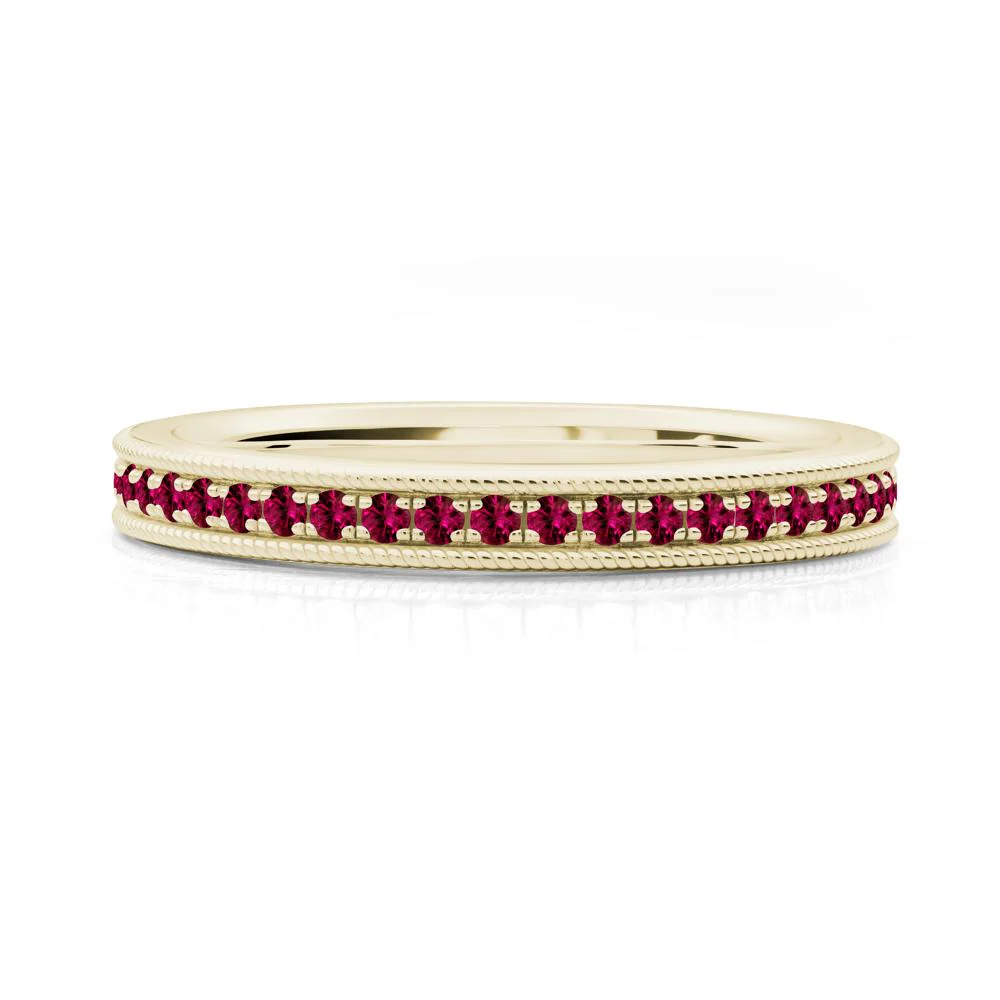 Pave Ruby Eternity Ring - Image 6
