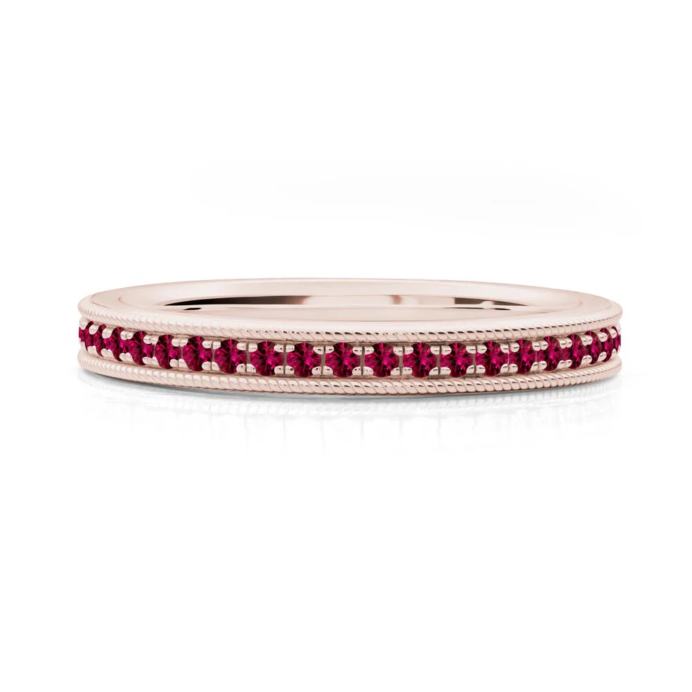 Pave Ruby Eternity Ring - Image 7