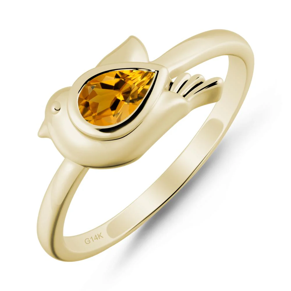 Peace Dove Citrine Ring - Image 3