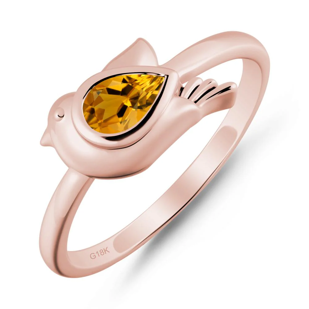 Peace Dove Citrine Ring - Image 4