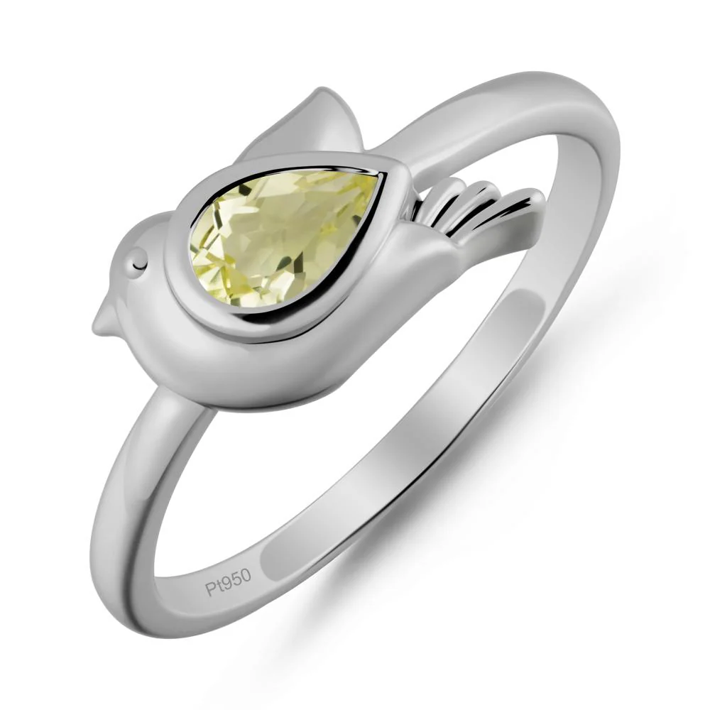 Peace Dove Lemon Quartz Ring - Image 8