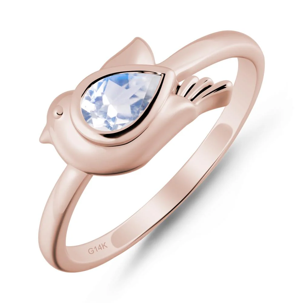 Peace Dove Moonstone Ring - Image 2