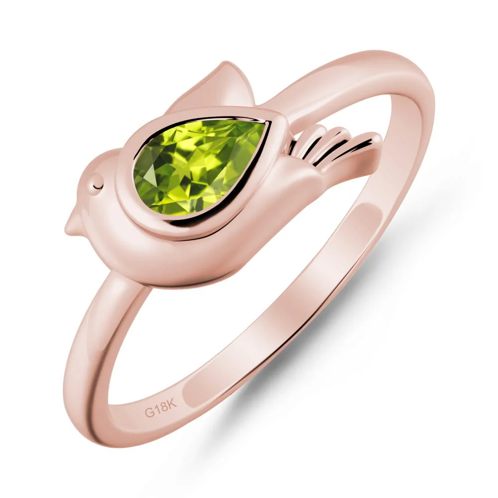Peace Dove Peridot Ring - Image 5