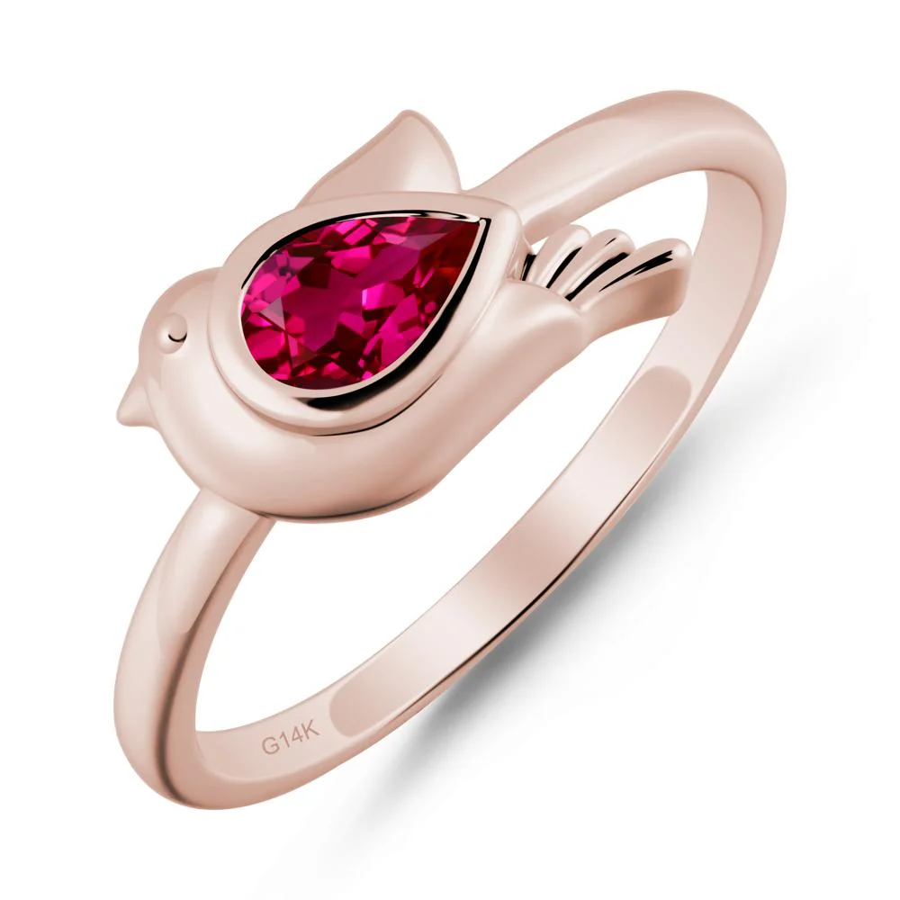Peace Dove Ruby Ring - Image 2
