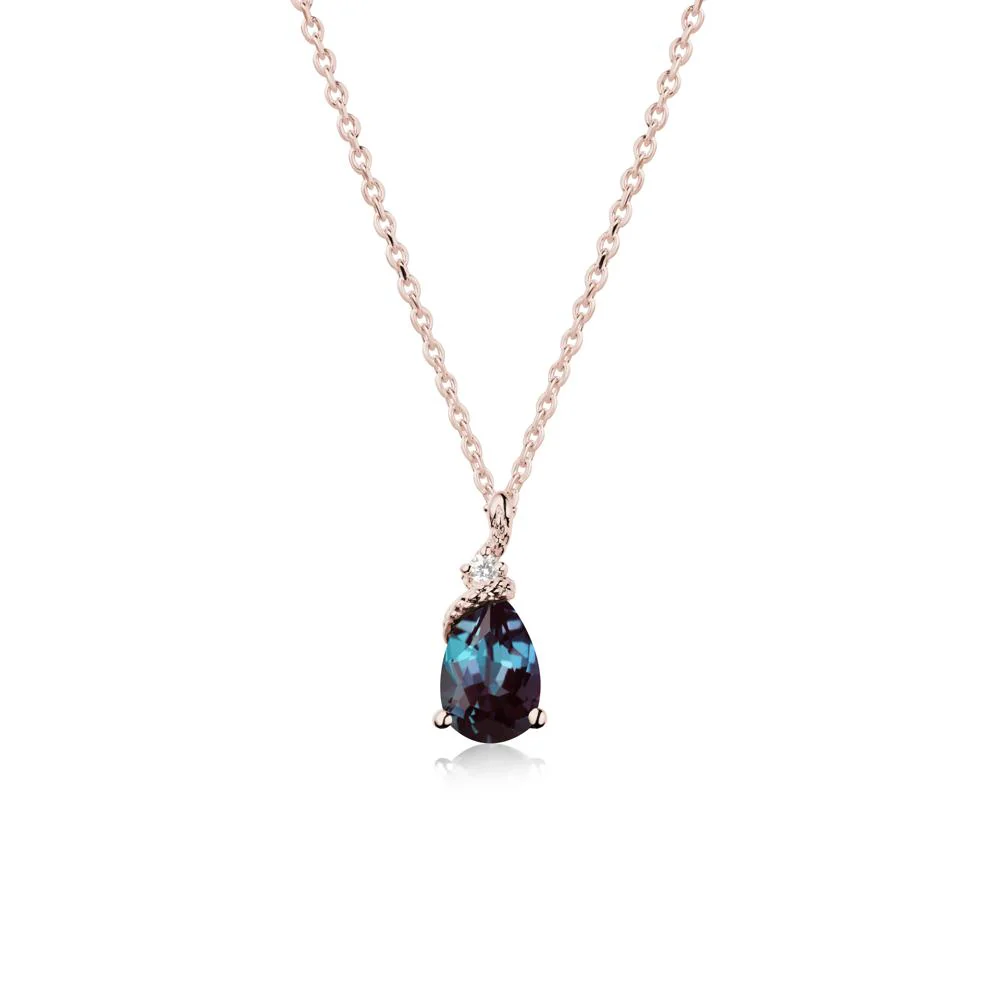 Pear Alexandrite Snake Necklace - Image 2