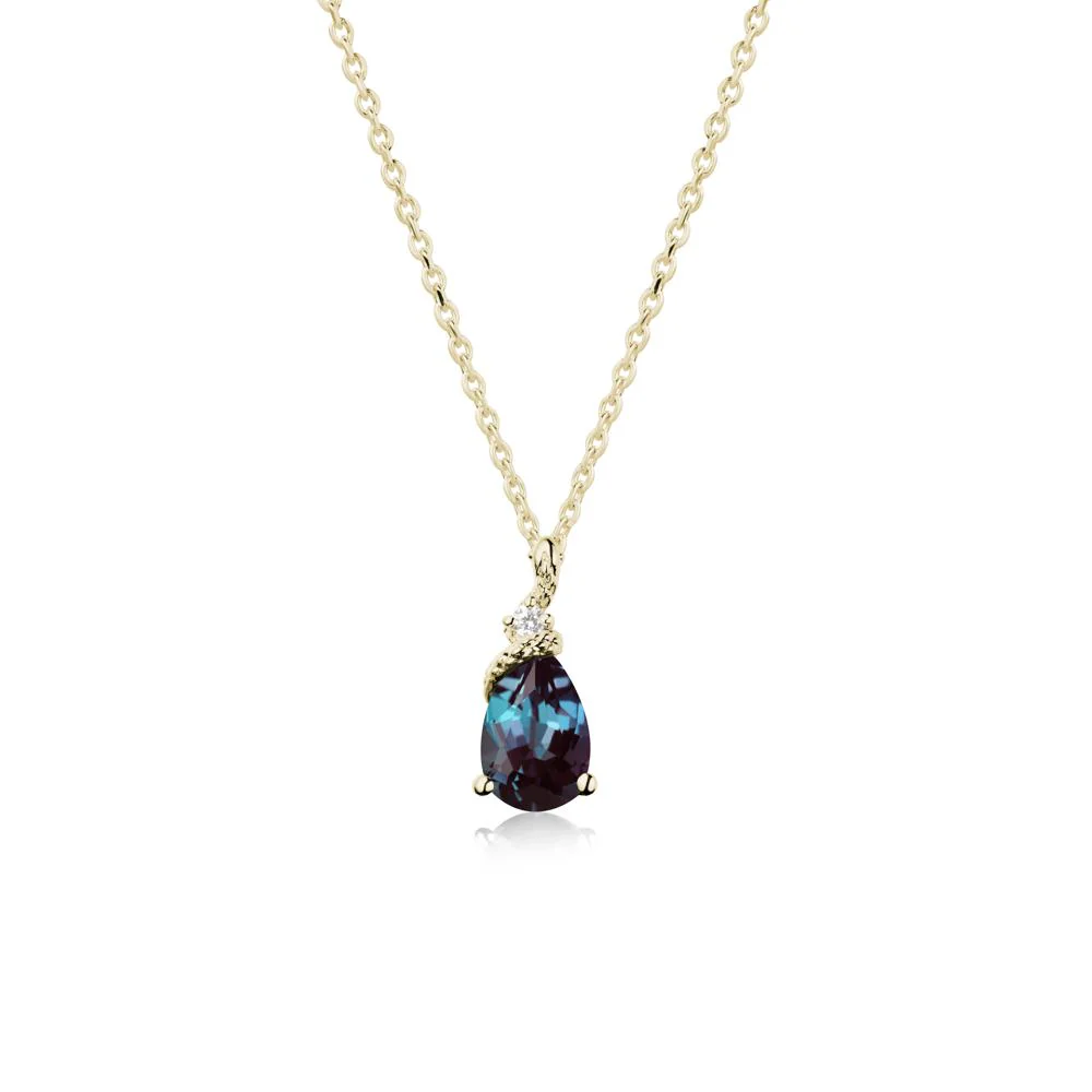 Pear Alexandrite Snake Necklace - Image 4