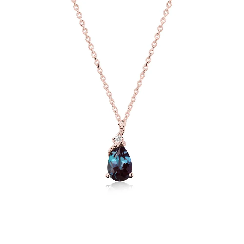 Pear Alexandrite Snake Necklace - Image 5