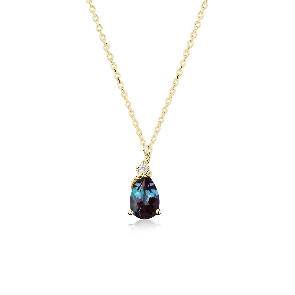 Pear Alexandrite Snake Necklace - Image 7