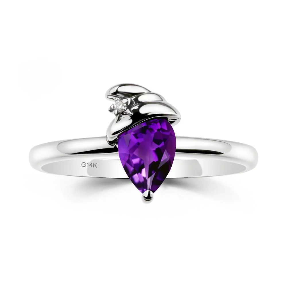 Pear Amethyst Hat Ring - Image 3