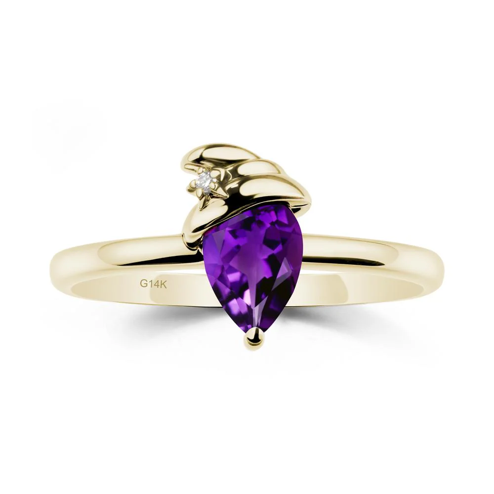 Pear Amethyst Hat Ring - Image 4