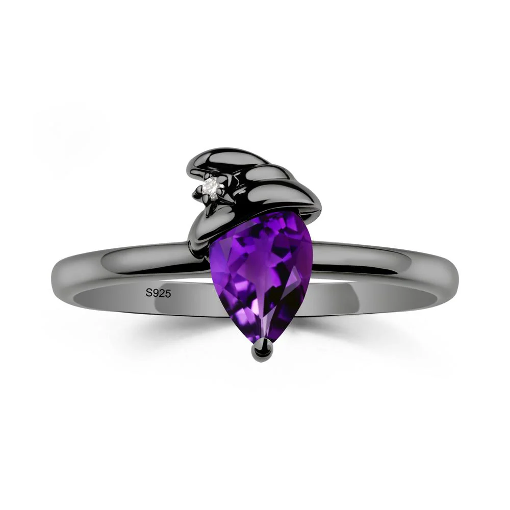 Pear Amethyst Hat Ring - Image 8