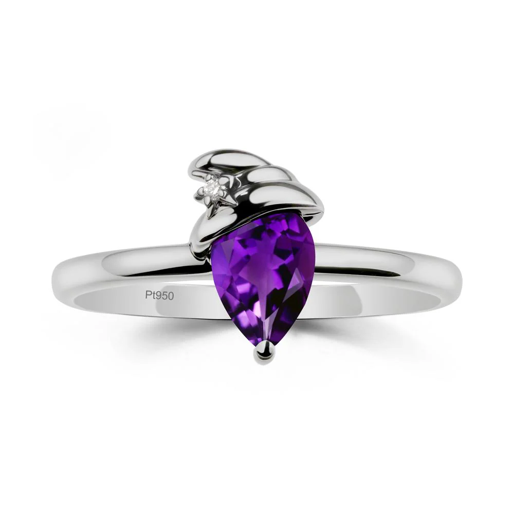 Pear Amethyst Hat Ring - Image 9