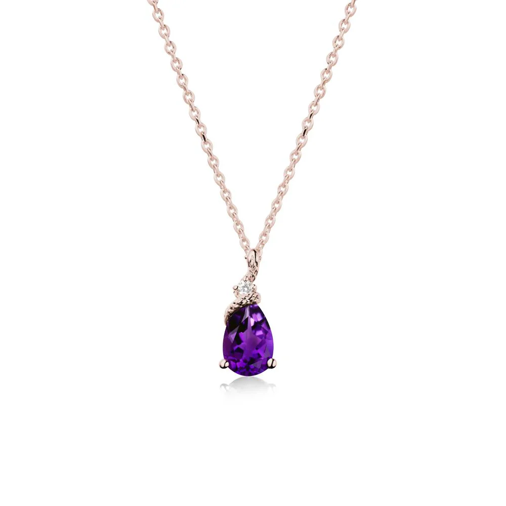 Pear Amethyst Serpent Necklace - Image 2