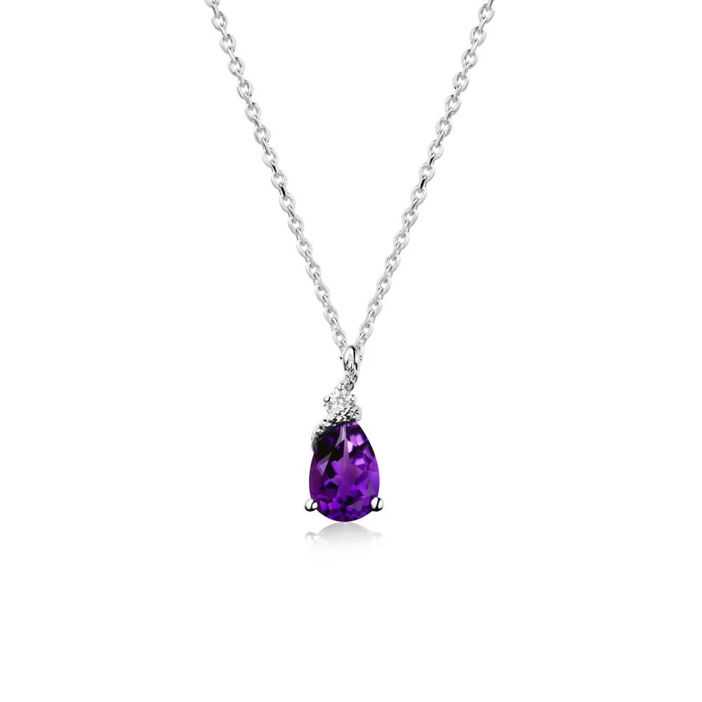 Pear Amethyst Serpent Necklace - Image 9