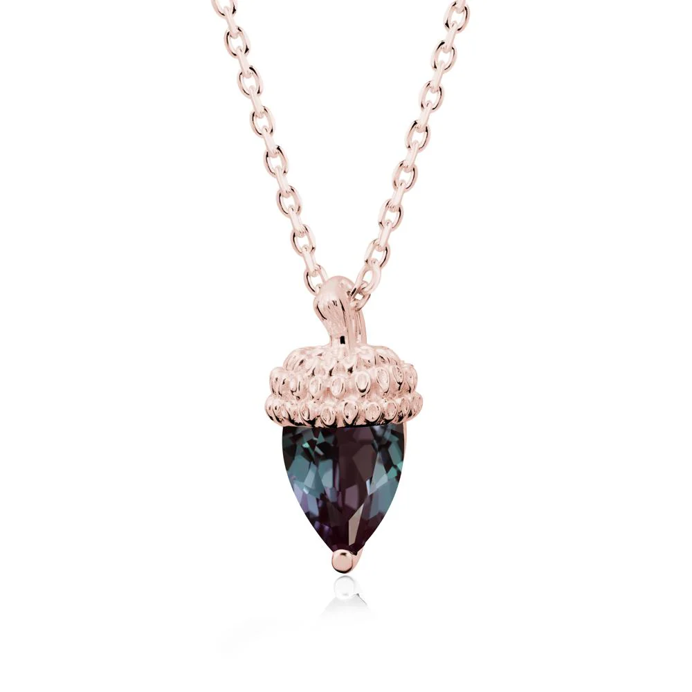 Pear Cut Alexandrite Acorn Pendant - Image 5