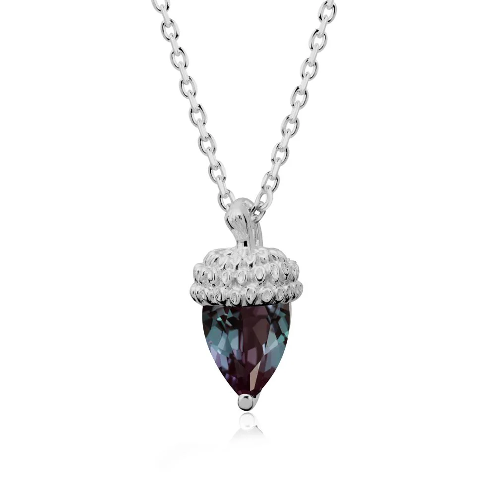Pear Cut Alexandrite Acorn Pendant - Image 9