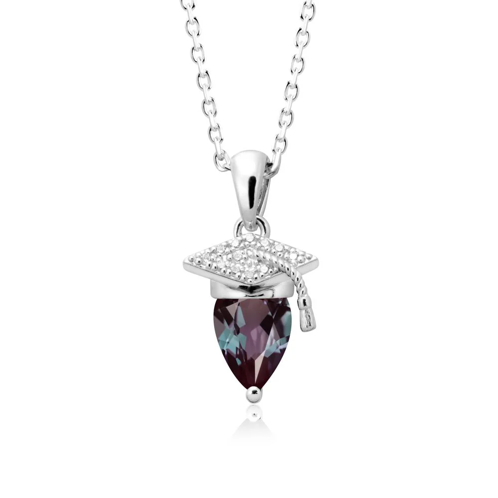 Pear Cut Alexandrite Graduation Necklace - Image 5