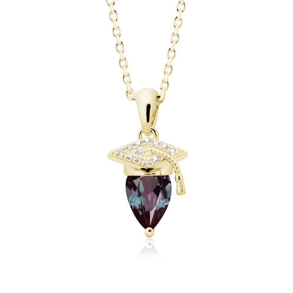 Pear Cut Alexandrite Graduation Necklace - Image 6