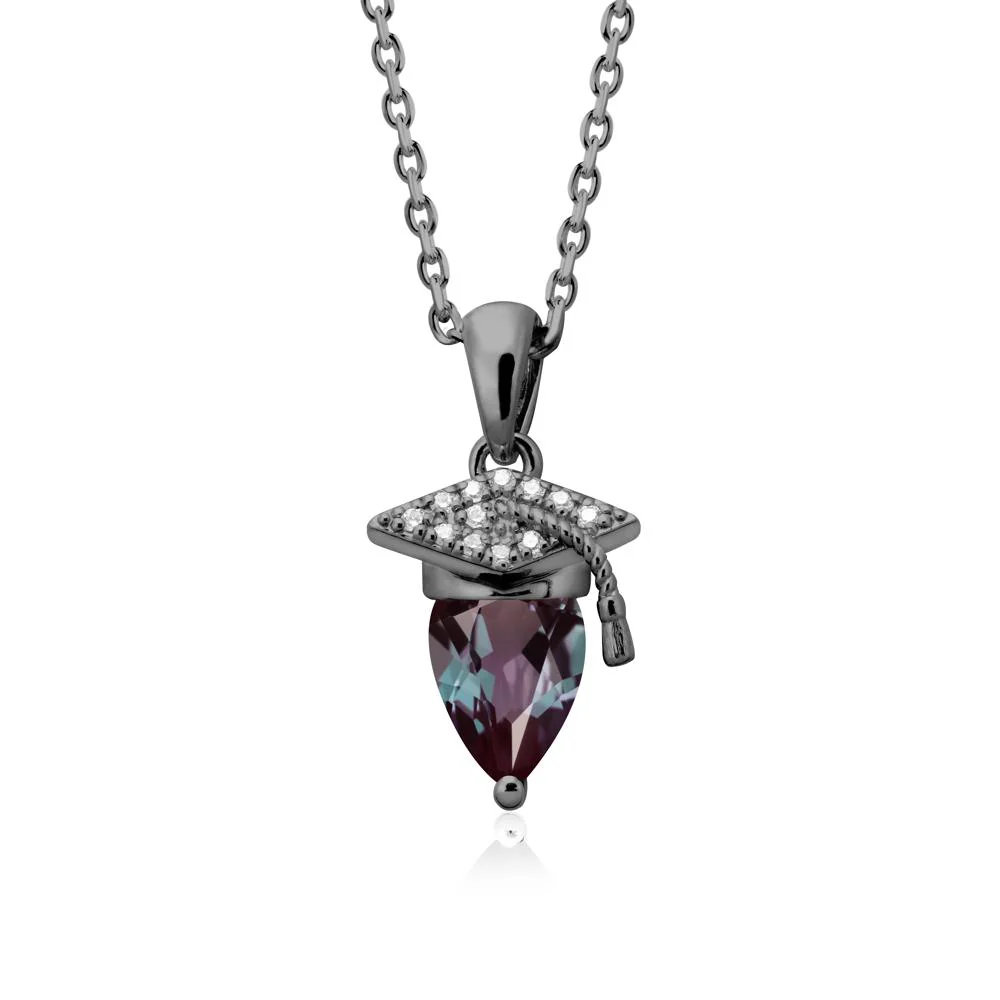 Pear Cut Alexandrite Graduation Necklace - Image 7
