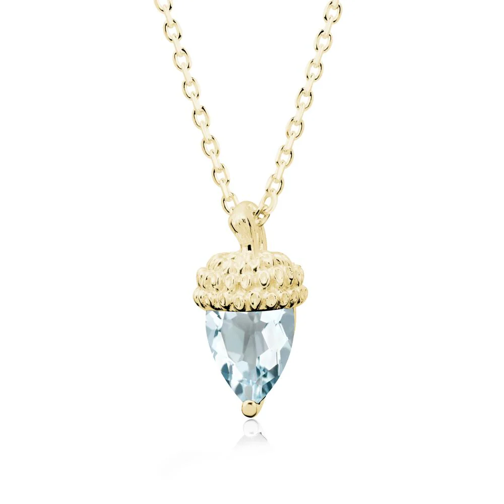 Pear Cut Aquamarine Acorn Pendant - Image 7