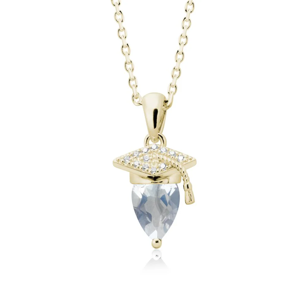 Pear Cut Moonstone Graduation Necklace