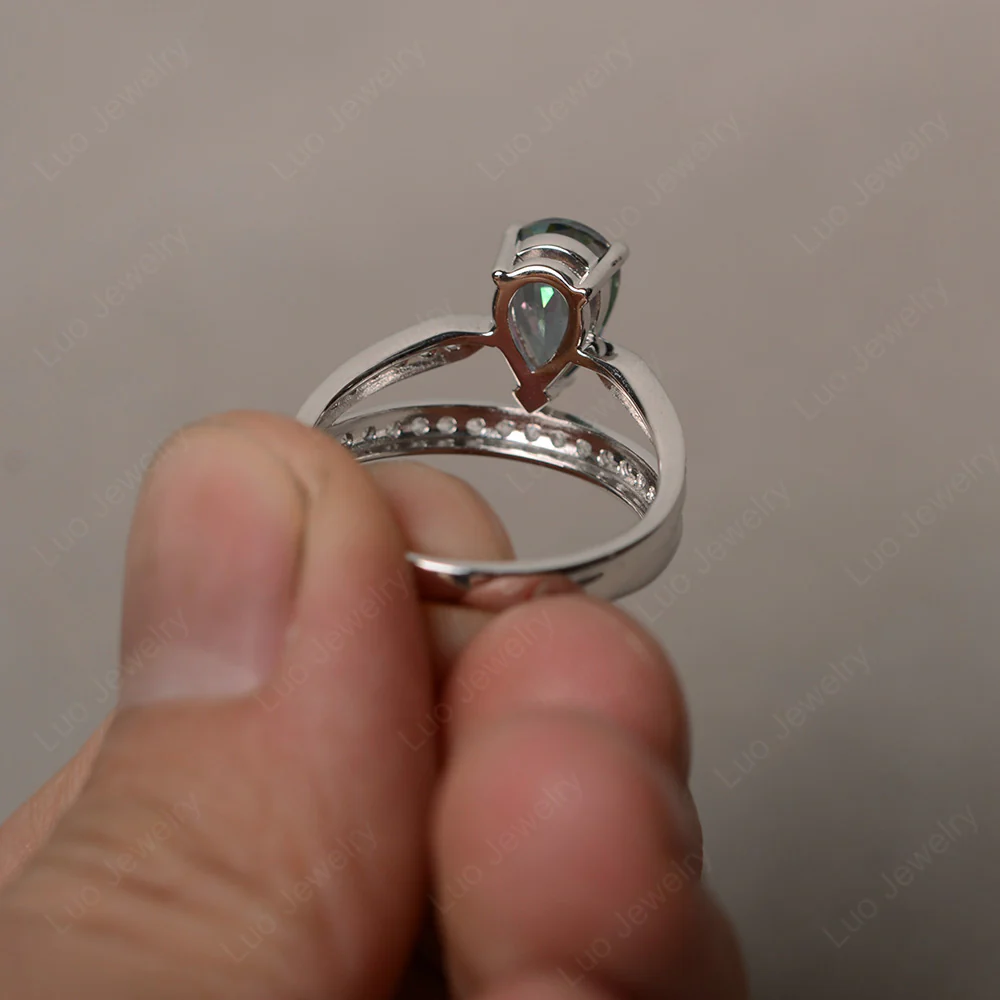 Mystic Topaz Pear Crown Ring - Image 2