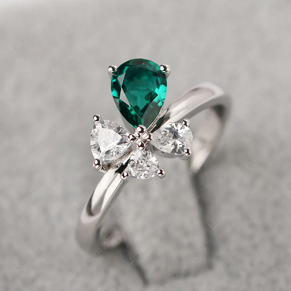 Emerald 4 Stone Ring
