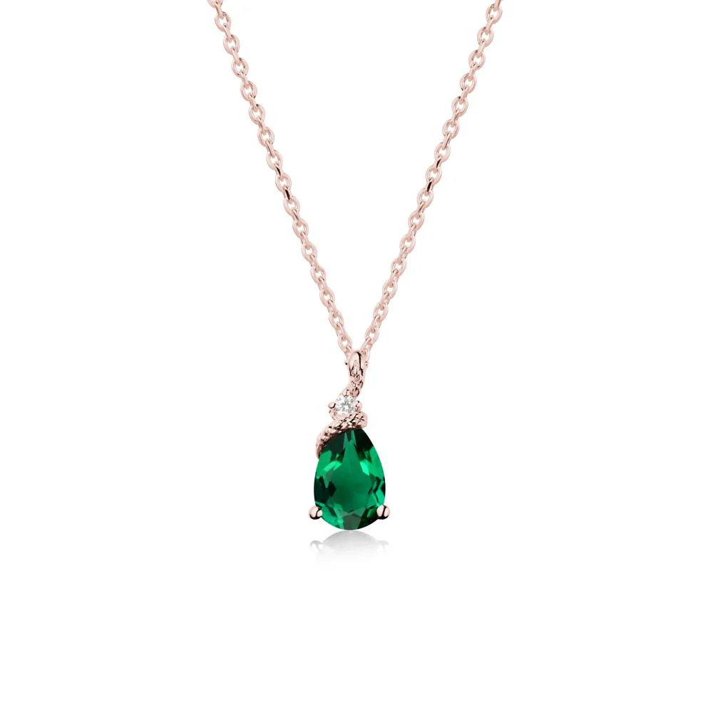 Pear Emerald Serpent Necklace - Image 4