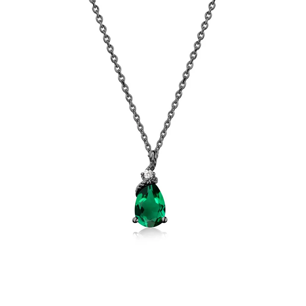 Pear Emerald Serpent Necklace - Image 7