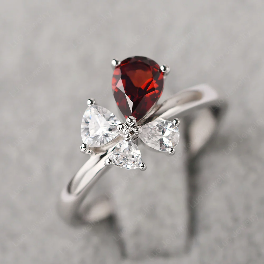 Garnet 4 Stone Ring - Image 2
