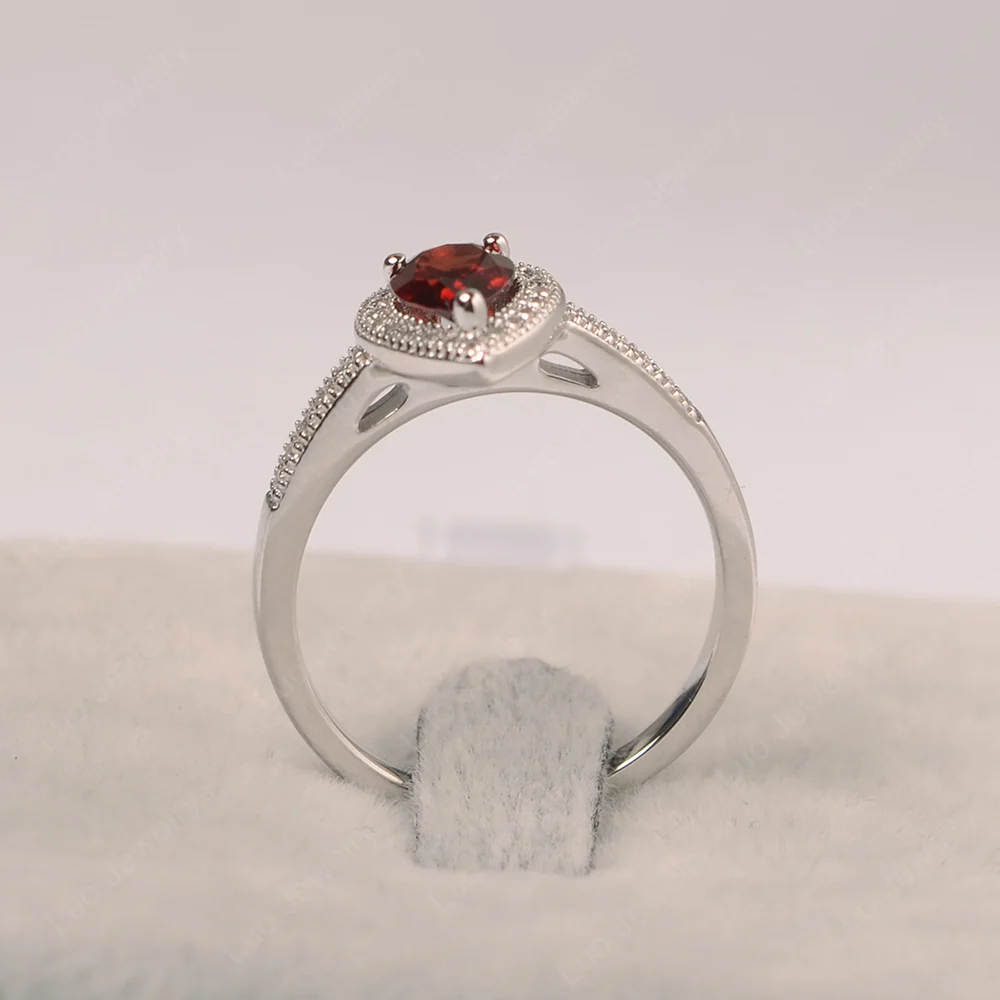 Milgrain Garnet Ring - Image 2