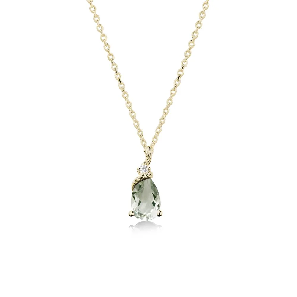 Pear Green Amethyst Snake Necklace - Image 3