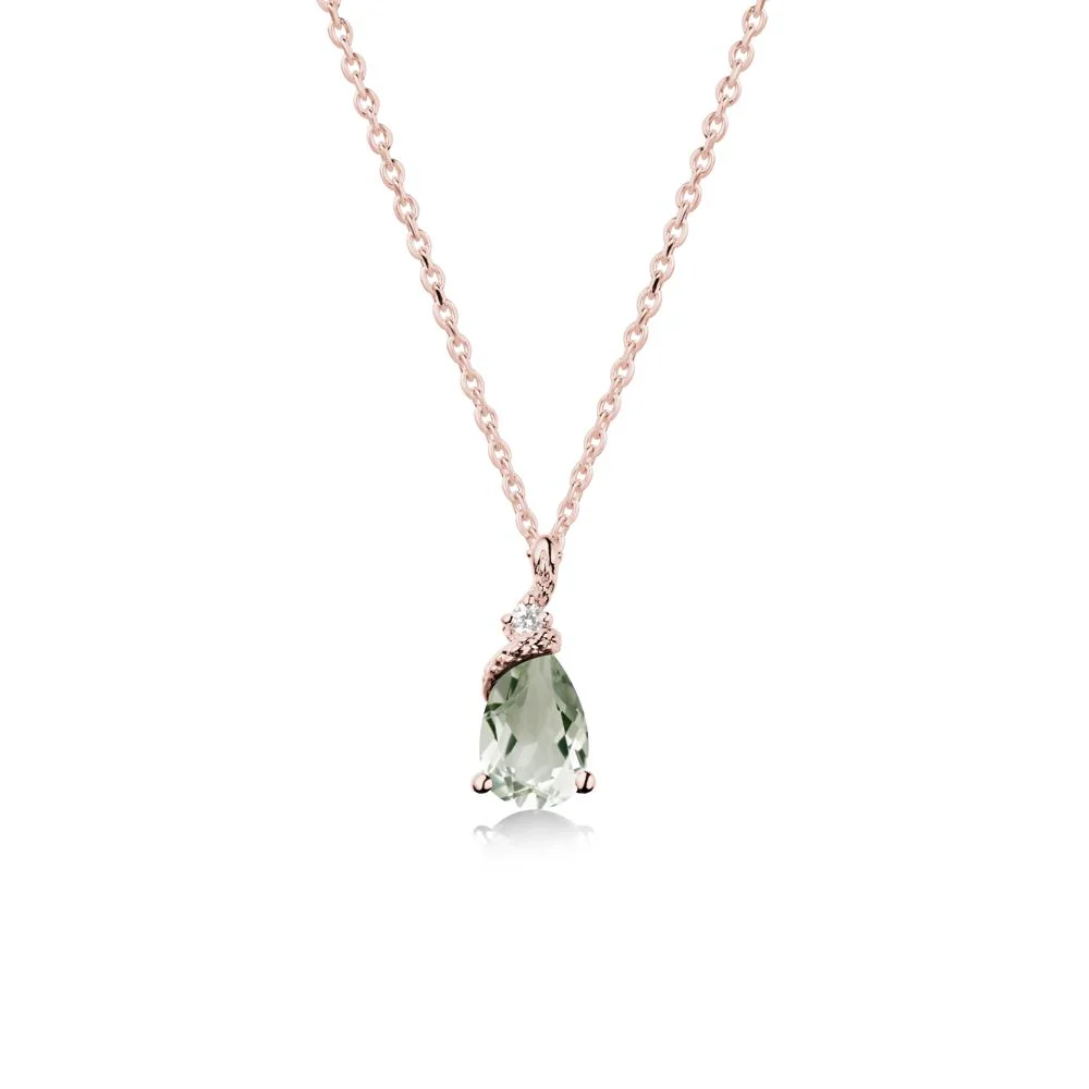 Pear Green Amethyst Snake Necklace - Image 4