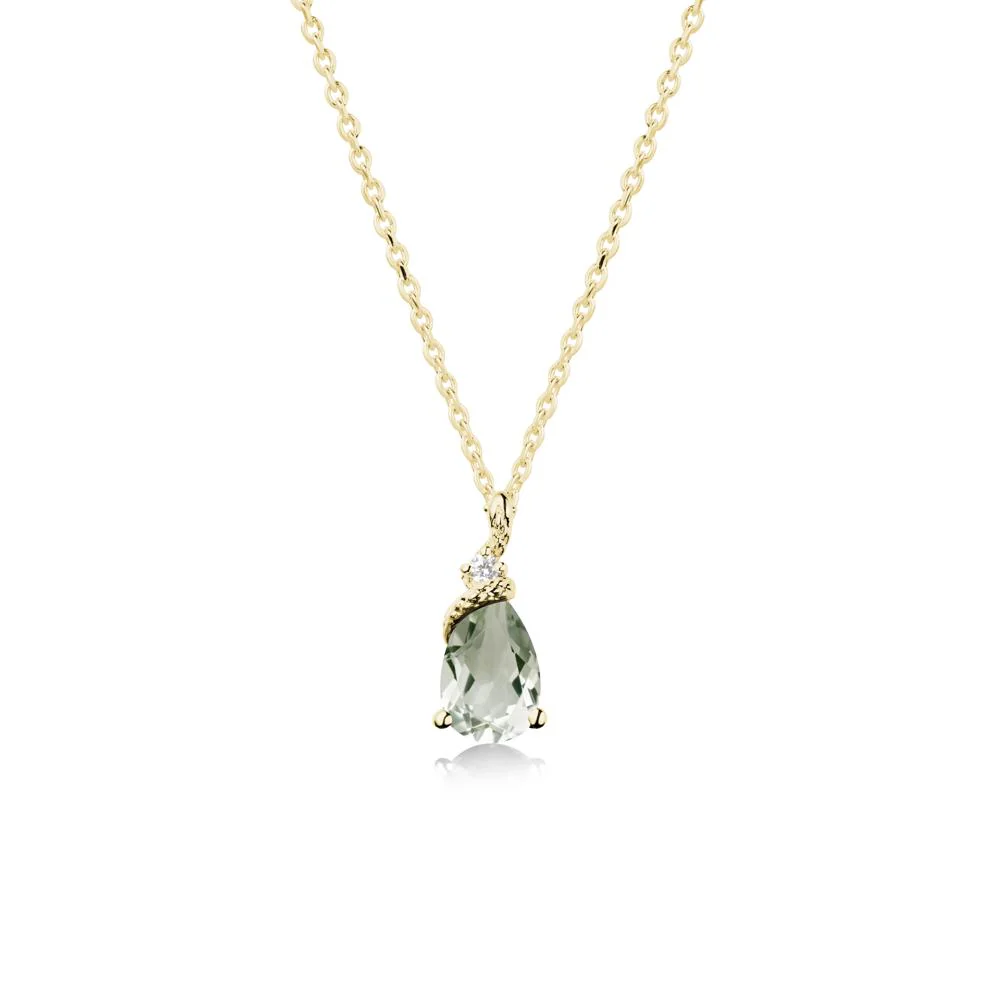Pear Green Amethyst Snake Necklace - Image 6