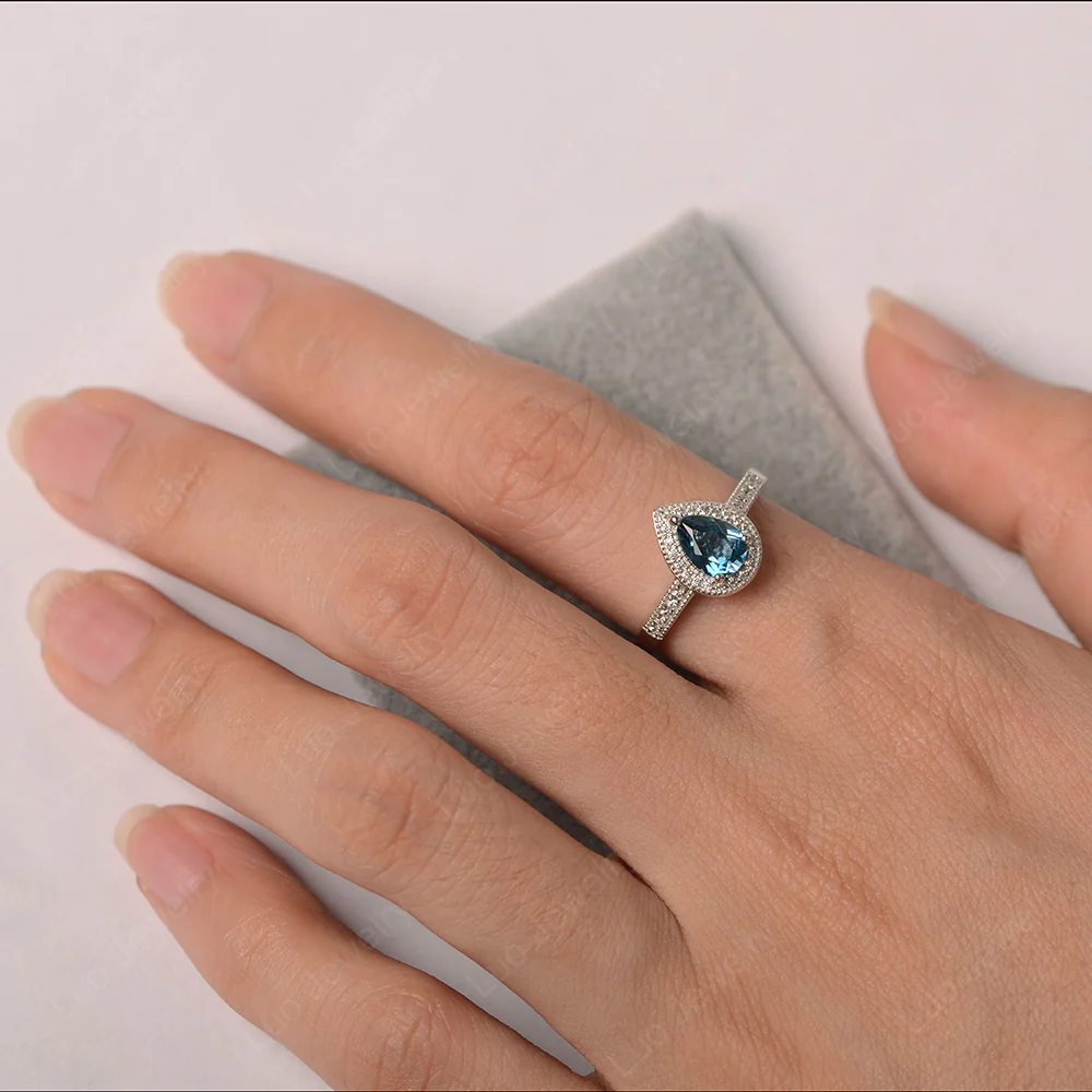Milgrain London Blue Topaz Ring - Image 3