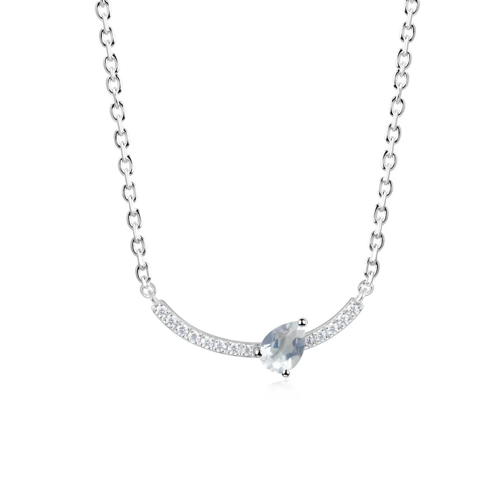 Pear Moonstone Smile Necklace - Image 6