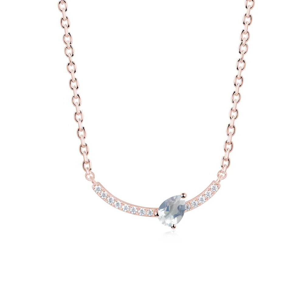 Pear Moonstone Smile Necklace - Image 9