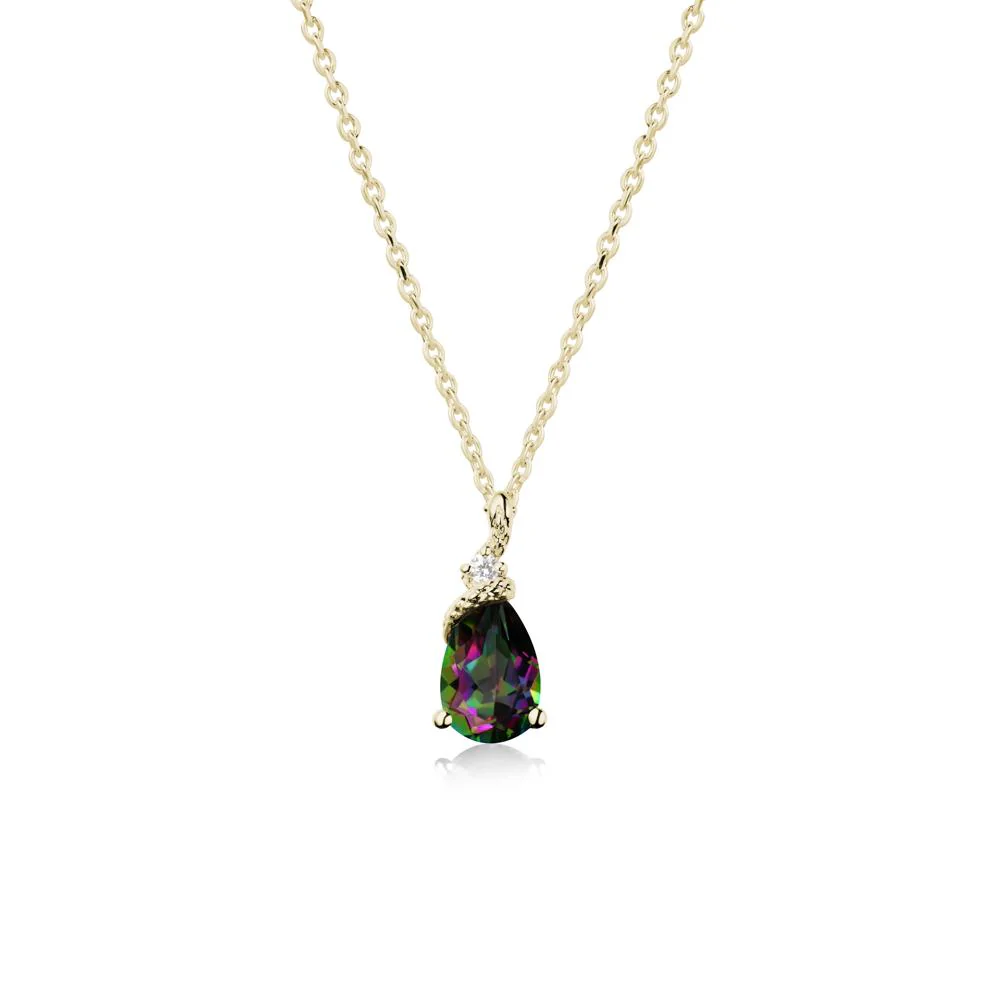 Pear Mystic Topaz Snake Necklace - Image 3
